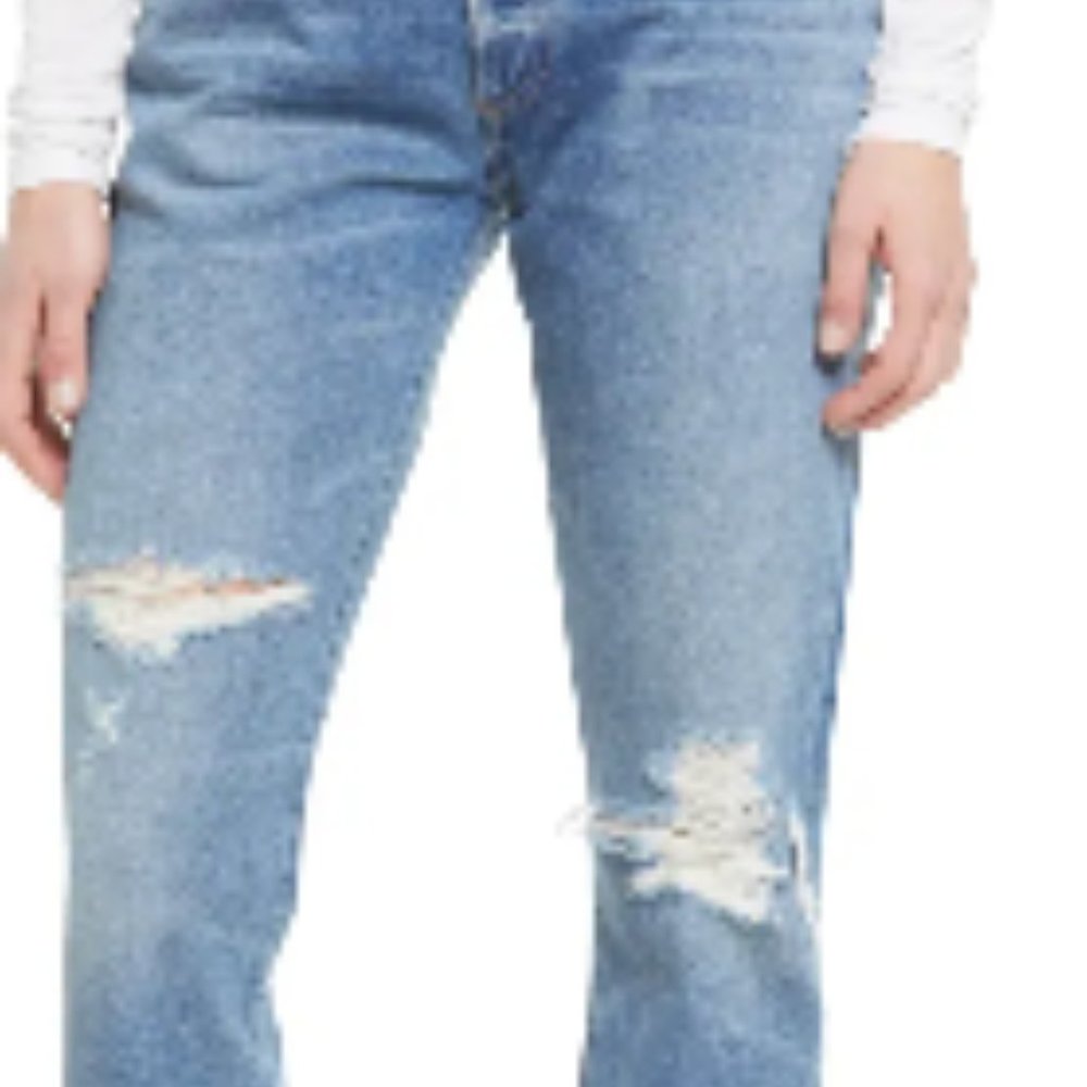 CITIZENS OF HUMANITY - Emerson Slim Boyfriend Jean - in Distressed Mid-Wash - Si